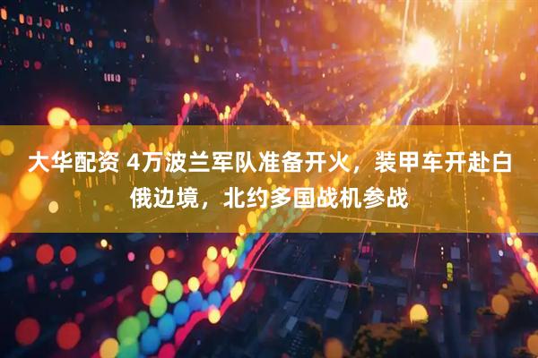 大华配资 4万波兰军队准备开火，装甲车开赴白俄边境，北约多国战机参战